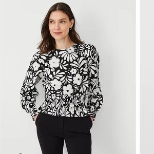 Ann Taylor Rouched Waist Top NWT